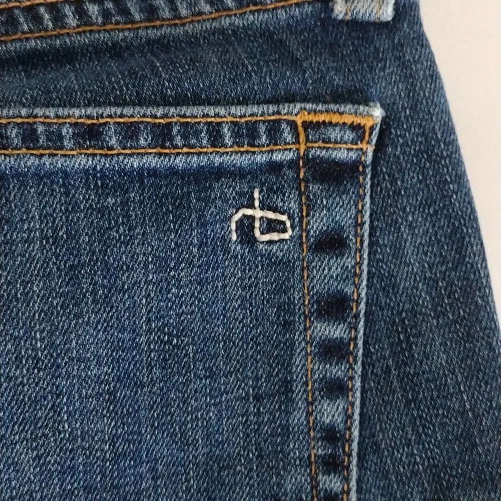 Rag & bone keiko cuff dre Jeans raw hem Women's Size 26 Dark Wash Pre-owned - Picture 6 of 14